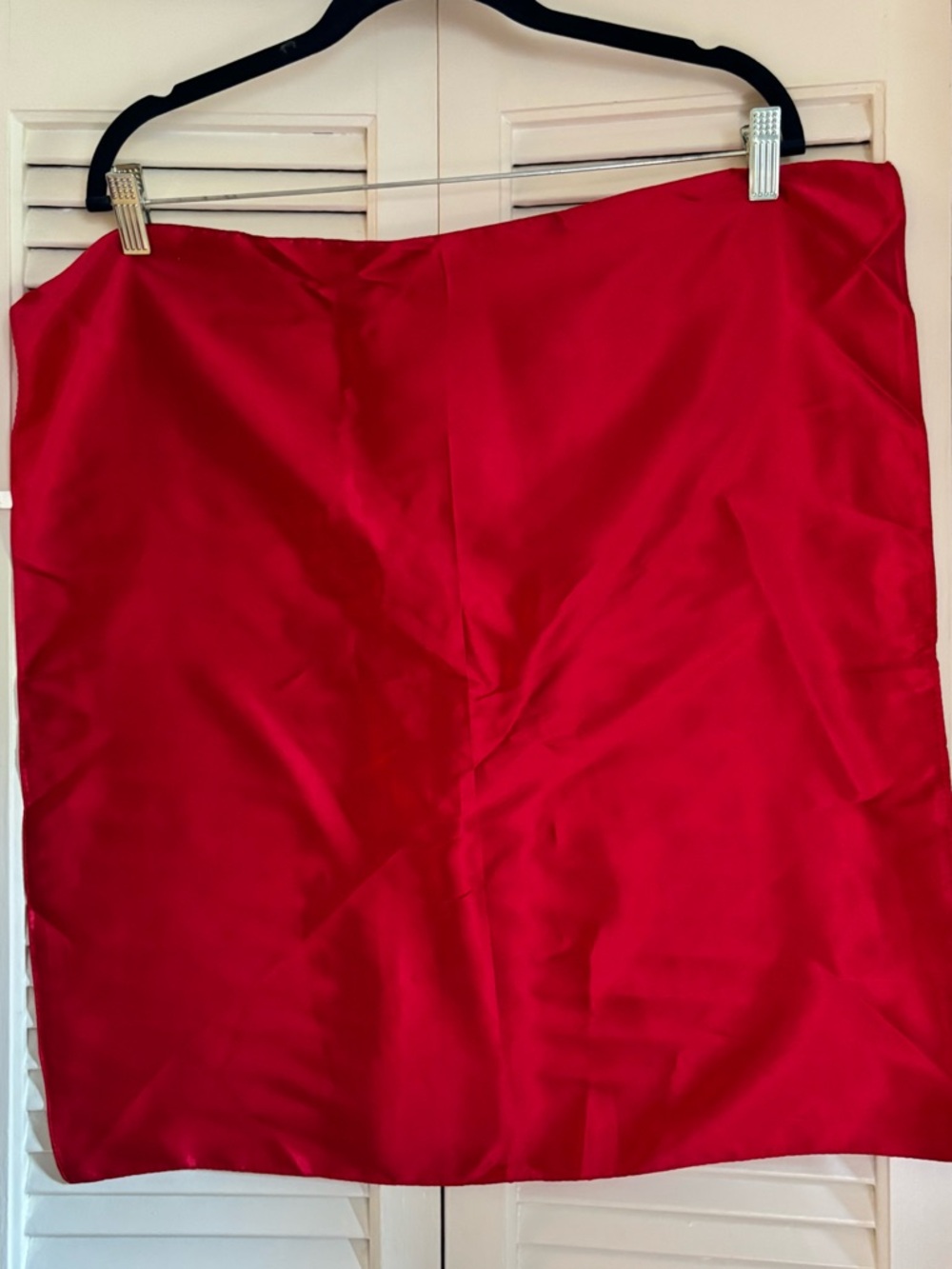 VINTAGE scarf SILK square CHERRY RED bag charm HEAD /HAIR WRAP - Picture 4 of 6